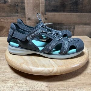 Dr. Scholl's Gray and Teal Sandals